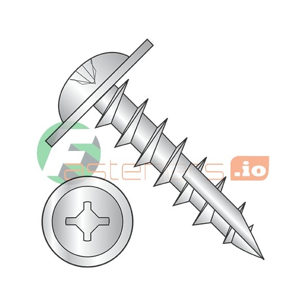 Newport Fasteners Wood Screw, #8, 7/8 in, Zinc Plated Steel Flange Round Head Phillips Drive, 8000 PK 483749 - main